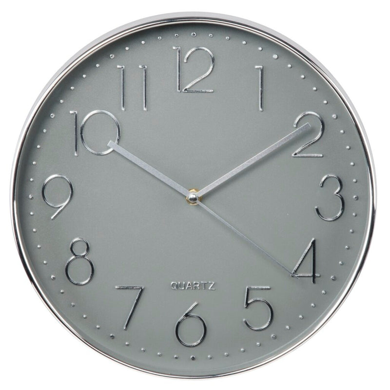 Load image into Gallery viewer, Hama wandklok elegance ø 30 cm geluidsarm zilver grijs
