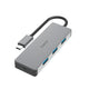 Hama usb-c-hub 4-poorts usb 3.2 gen2 10 gbit s alu
