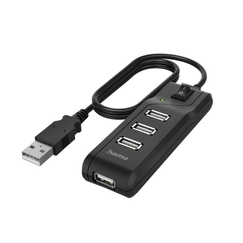Load image into Gallery viewer, Hama usb-hub 4-poorts usb 2.0 480 mbit s aan uit-schakelaar
