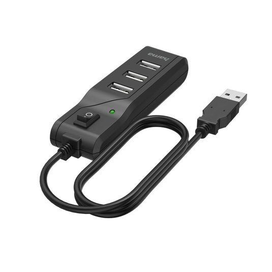 Hama usb-hub 4-poorts usb 2.0 480 mbit s aan uit-schakelaar