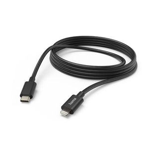 Hama oplaadkabel usb-c - lightning 3 m zwart