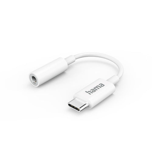 Hama aux-adapter usb-c ndash; 3,5-mm-jack-aansluiting wit