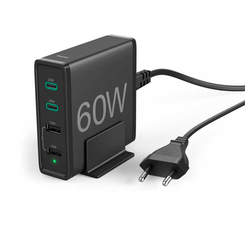 Load image into Gallery viewer, Hama snellader 4 poorten 2x usb-c pd qc 2x usb-a 60 w zwart
