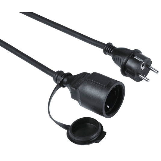 Hama verlengkabel outdoor ip44 voor buiten beschermdeksel 10 m zwart