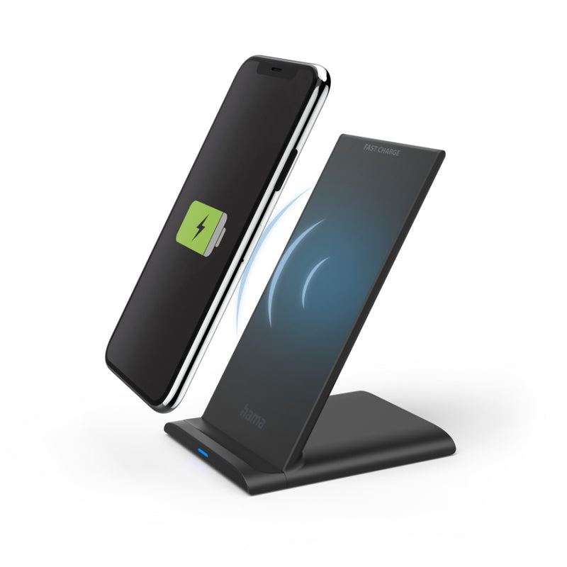 Load image into Gallery viewer, Hama wireless charger qi-fc10s 10 w draadloze smartphone-oplaadpad zwart
