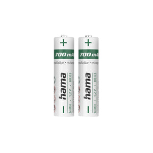 Hama nimh-accu #039;s aaa micro 700 mah 1,2v 2 stuks
