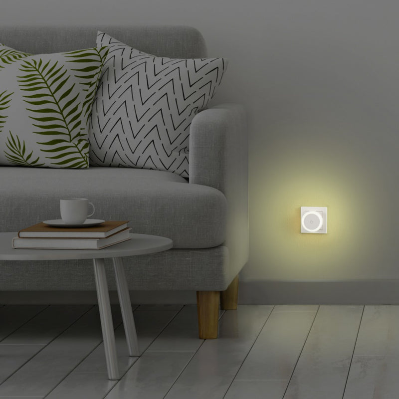 Afbeelding laden in galerijviewer, Hama led-nachtlampje touch switch voor stopcontact aanraakknop warm licht
