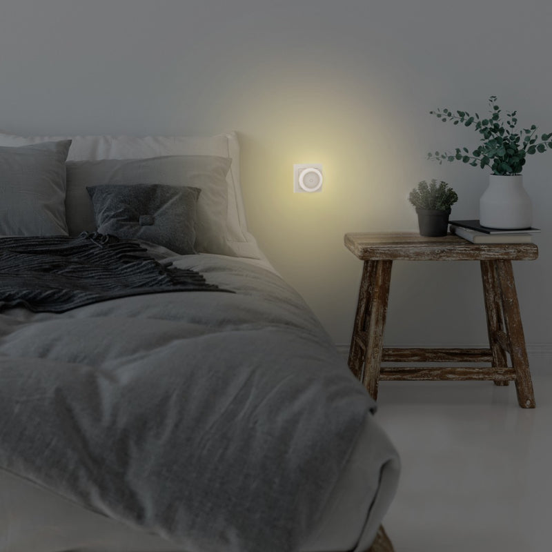 Afbeelding laden in galerijviewer, Hama led-nachtlampje touch switch voor stopcontact aanraakknop warm licht
