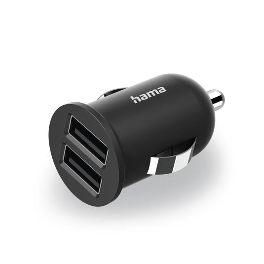 Hama 2-voudige usb-oplader sigarettenaanst. oplaadadapter voor auto 2,4 a 12 w