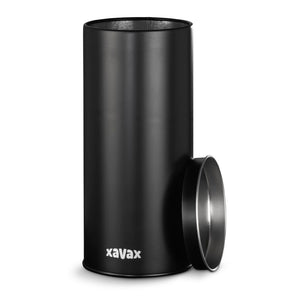 Xavax koffiepad-blik voor bewaren van 20 senseo-pads etc. metaal zwart