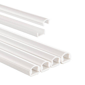 Hama kabelgoot zelfklevend halfrond 100x1.1x1 cm 4 stuks pvc wit