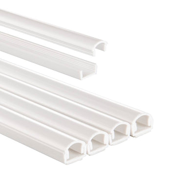 Hama kabelgoot zelfklevend halfrond 100x1.1x1 cm 4 stuks pvc wit