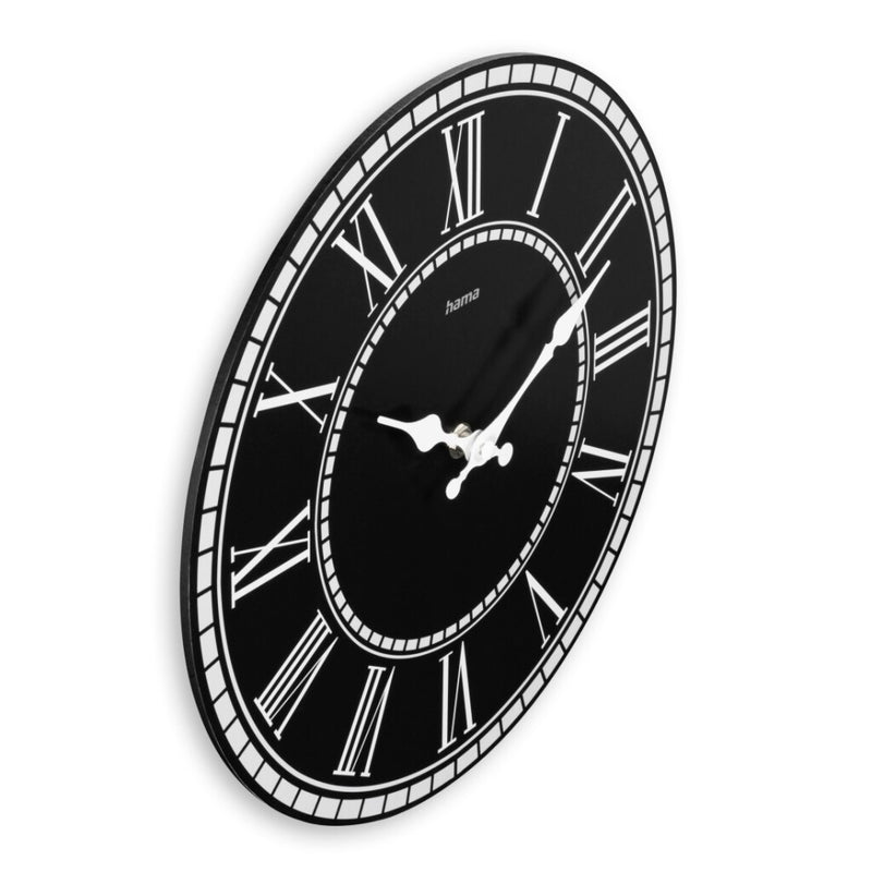Load image into Gallery viewer, Hama wandklok rab vintage tikt niet 30 cm zwart wit mdf
