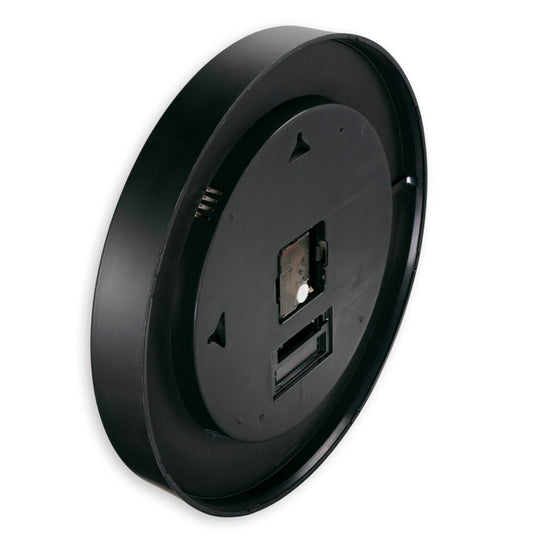 Hama dcf wandklok lanzarote tikt niet + thermometer en hygrometer 35 cm zwart wit