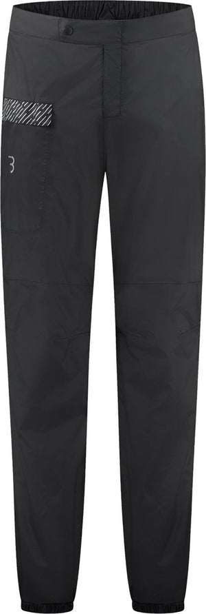 Bbb cycling rainshield waterdichte regenbroek dames en heren - fiets regenbroek met rits - regenpak 10000mm waterdicht en winddicht - zwart - maat m-l - bbw-449