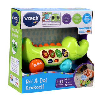 Chargez l'image dans la visionneuse de la galerie, Vtech baby dierenvriendjes krokodil - educatief baby speelgoed - activiteitenroller met lichts- en geluidseffecten - cadeau - vanaf 6 maanden
