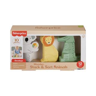 Load image into Gallery viewer, Fisher price hout stapel dieren

