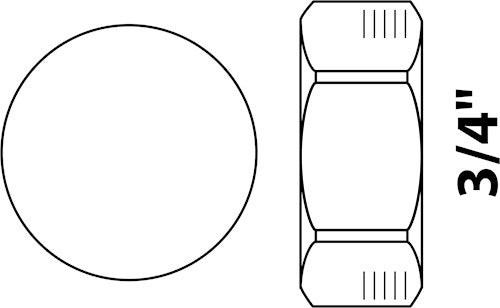 Load image into Gallery viewer, Kirchhoff messing eindkap, blank, met afdichting 3 4 , voor spruitstukuitgang - 988524655
