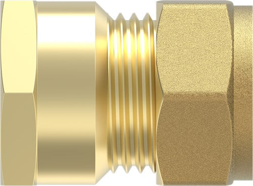Kirchhoff messing overgangsstuk, blank, 18 mm x 1 2 it, klemkoppeling voor koperen buis - 989456317