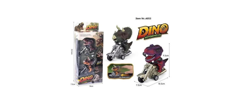 Laden Sie das Bild in Galerie -Viewer, Dino op motor frictie 12cm set a 2 stuks
