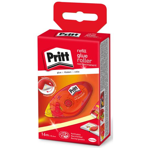 Pritt navulbare lijmroller non-permanent +refill 8,4mmx16m oplosmiddel-zuurvrij