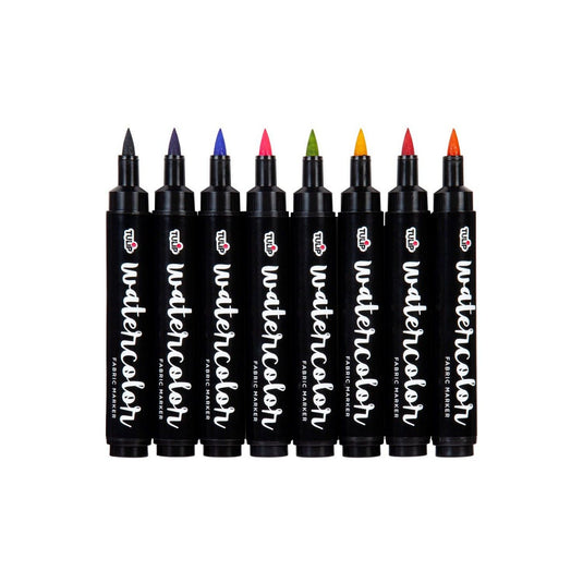 Tulip • textielstiften aquarel rainbow 8st.