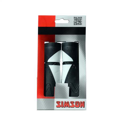 Simson Ergonomics Handvatten - 92mm zwart-wit