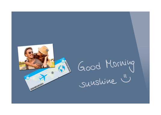 Sigel glasmagneetbord - be!board - 60x40cm - poeder blauw - si-b1207