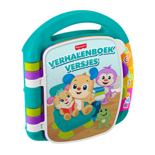 Mattel fisher-price leerplezier verhalenboek versjes - muzikaal boek met lichtjes en geluid