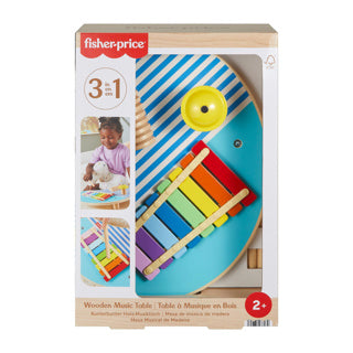 Afbeelding laden in galerijviewer, Fisher-price houten muziektafel - met instrumenten - 3 delig
