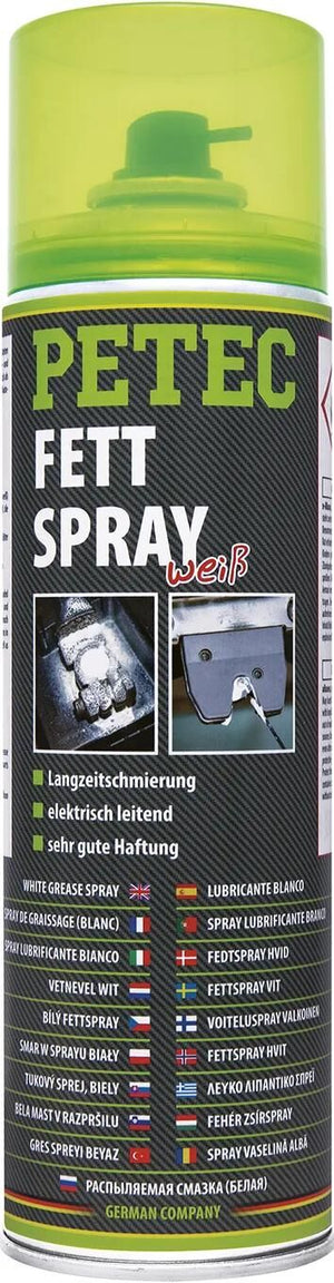 Petec fettspray grease spray white 500 ml