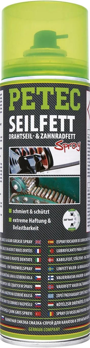 Petec haftschmiermittel seilfett rope grease spray 500 ml