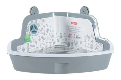 Load image into Gallery viewer, Zolux hoektoilet knaagdier grijs
