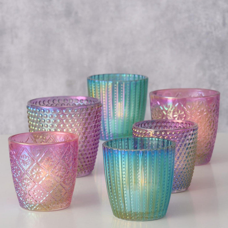Afbeelding laden in galerijviewer, Boltze home windlicht patty 2-delig h7,3-8,8cm 3 assorti
