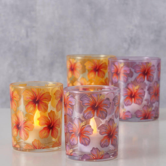Boltze home windlicht hibiscus 2-dlg