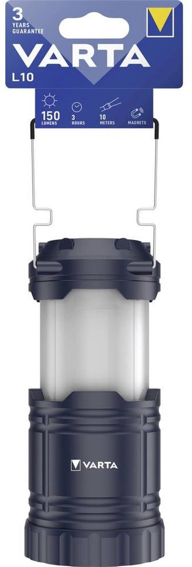 Varta 15673101111 lantern l10 3aa ohne batt. campinglantaarn 150 lm 272 g zwart