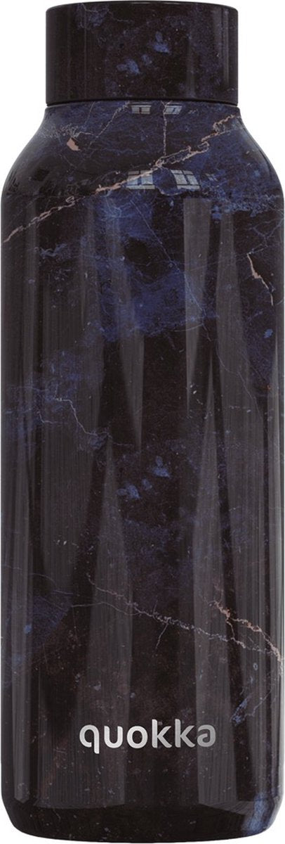 Quokka drinkfles rvs solid black marble 510 ml