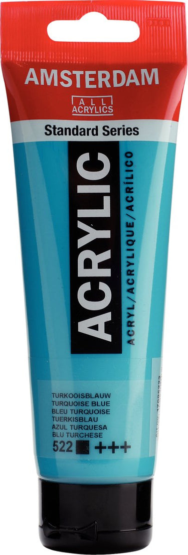 Amsterdam standard series acrylverf tube 120 ml turkooisblauw 522