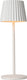 Lucide justine - oplaadbare tafellamp binnen buiten - accu batterij - led dimbaar - 1x2w 2700k - ip54 - met draadloos oplaadstation - wit