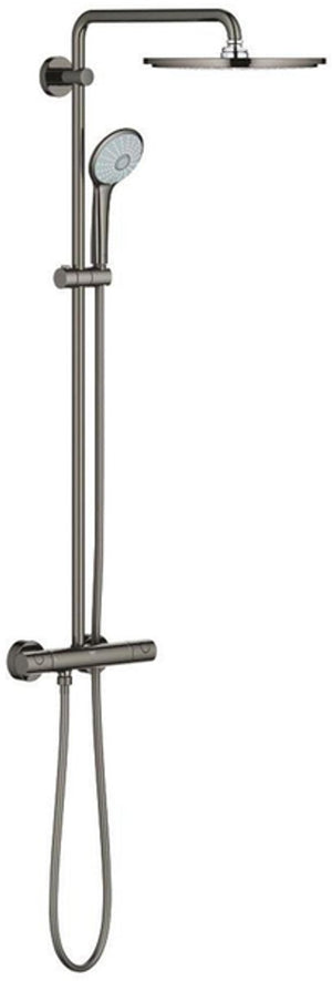 Grohe euphoria xxl 310 douchesysteem - regendouche - ã¸ 31cm - met thermostaatkraan - hard graphite (antraciet glanzend) - 26075a00