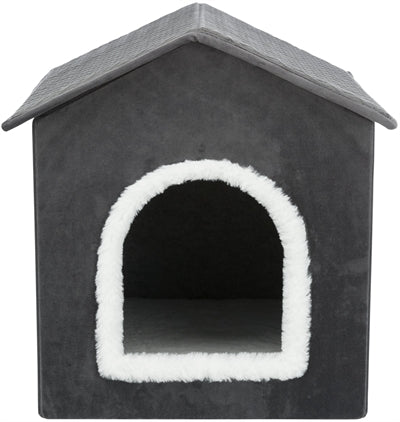 Load image into Gallery viewer, Trixie Hondenmand kattenmand huis livia grijs wit
