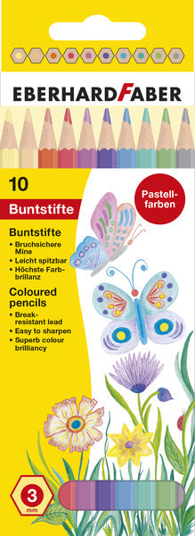 Eberhard faber ef-514810 kleurpotloden pastel kleur 10 stuks