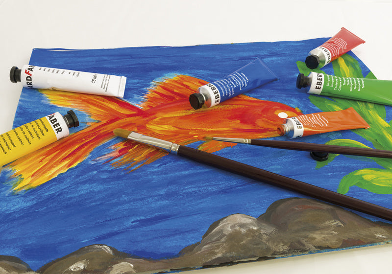 Load image into Gallery viewer, Eberhard faber ef-575505 plakkaatverf 6 kleuren tube 18 ml
