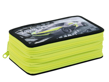 Eberhard faber etui - gevuld - 36 delig - 3 laags - race auto - ef-577571