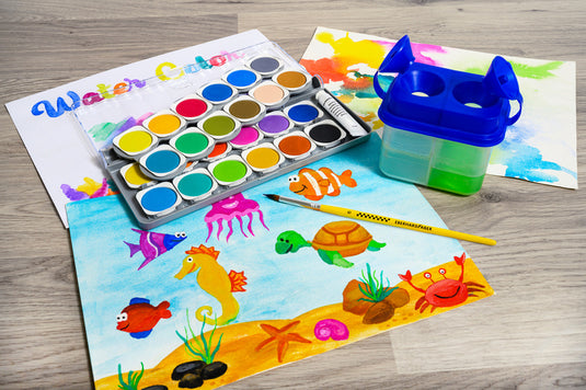 Eberhard faber ef-578324 verfdoos winner 24 kleuren + mengpalet