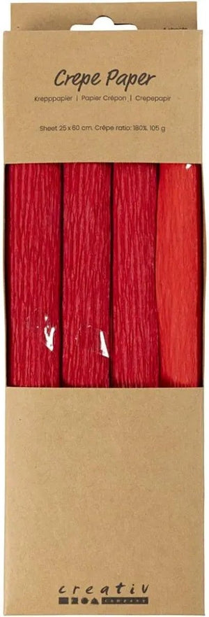 Creativ company crepepapier rood - 4st.