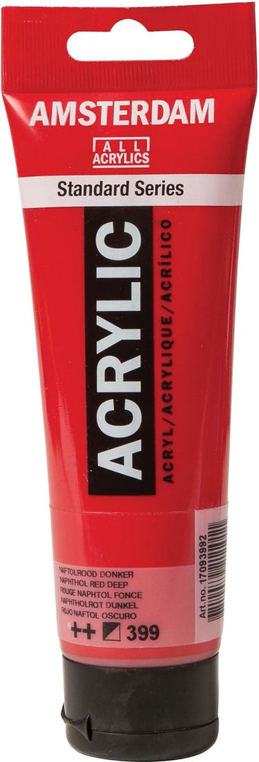 Amsterdam standard series acrylverf tube 120 ml naftolrood donker 399