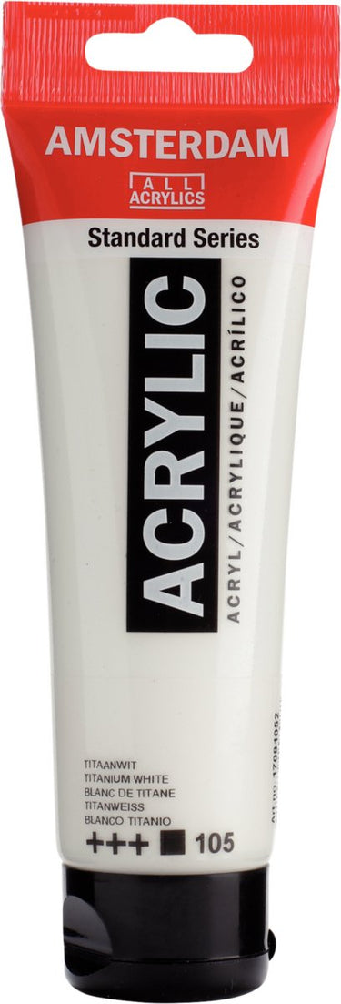 Amsterdam standard series acrylverf tube 120 ml titaanwit 105