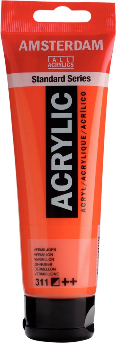 Amsterdam standard series acrylverf tube 120 ml vermiljoen 311