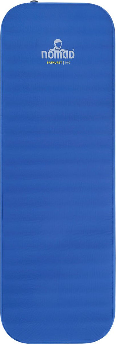 Nomad ® bathurst 10.0 slaapmat zelfopblazend | 198 x 68 | 10 cm dikte | blauw | lichtgewicht | comfort kamperen | incl hoes